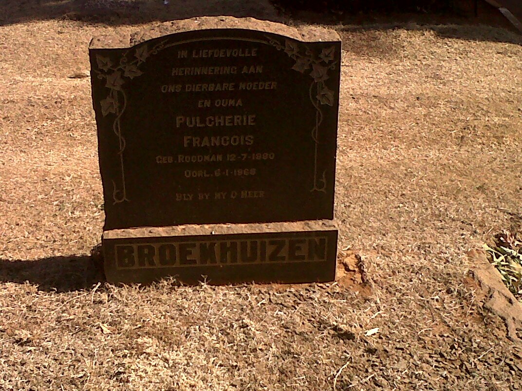 BROEKHUIZEN Pulcherie Francois nee ROODMAN 1880-1968