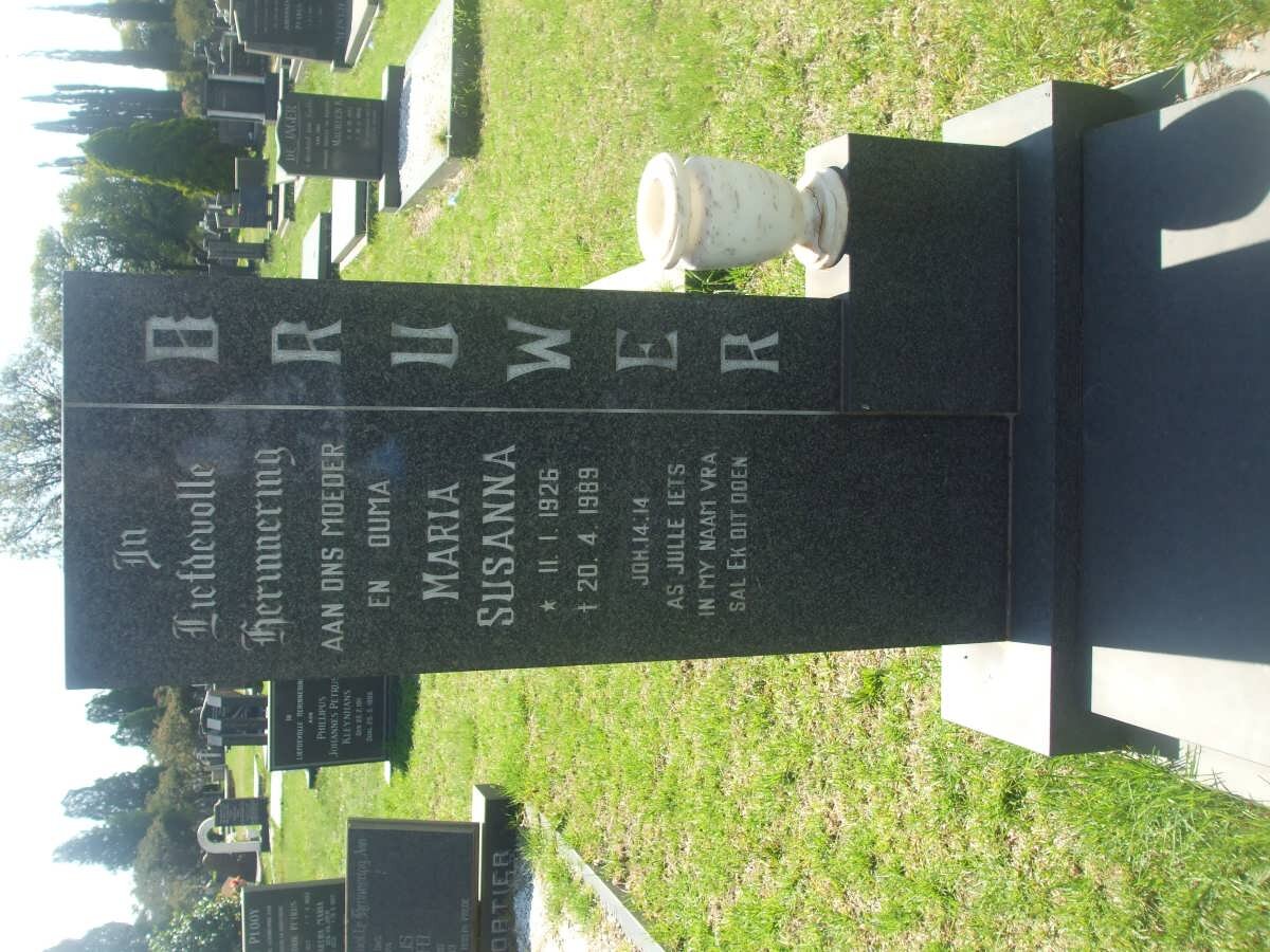 BRUWER Maria Susanna 1926-1989