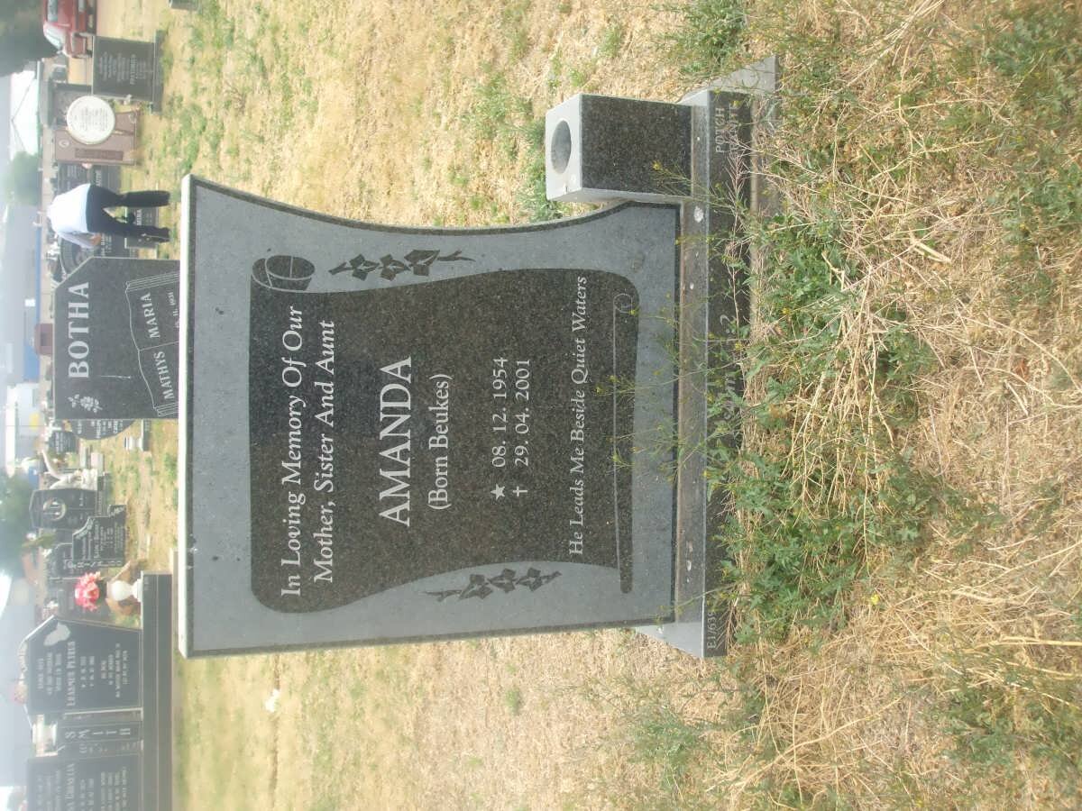 BRUMMER Amanda nee BEUKES 1954-2001