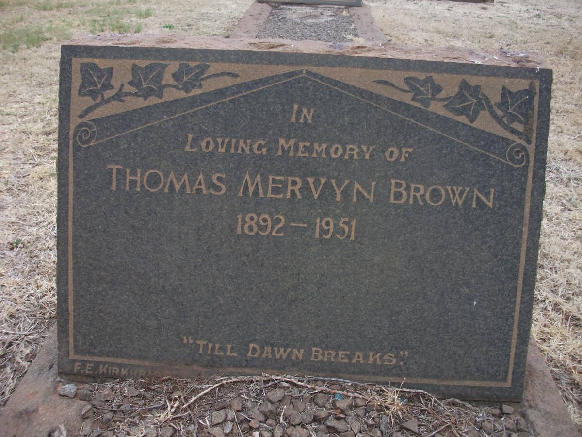 BROWN Thomas Mervyn 1892-1951