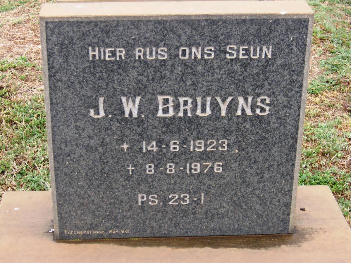 BRUYNS J.W. 1923-1976