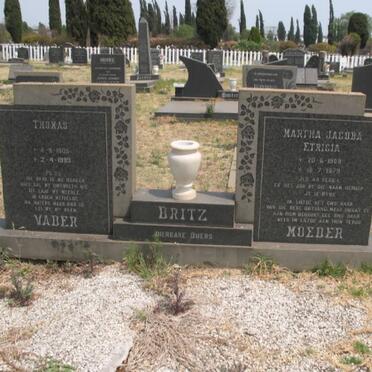 BRITZ Thomas 1905-1993 &amp; Martha Jacoba Etricia 1909-1979