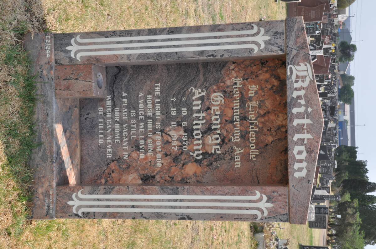 BRITTON George Anthony 1970-1997