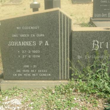 BRITS Johannes P.A. 1903-1974 &amp; Johannes P. 1906-1985