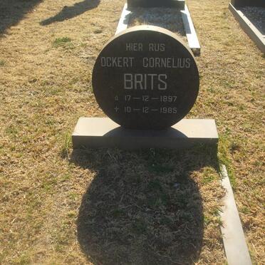 BRITS Ockert Cornelius 1897-1985