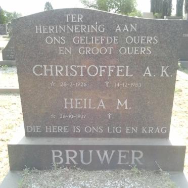 BRUWER Christoffel A.K. 1926-1983 &amp; Heila M. 1927-
