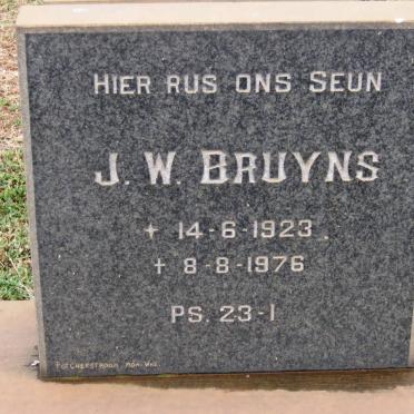 BRUYNS J.W. 1923-1976