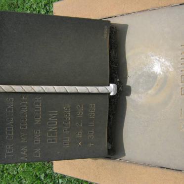 BRUIN Benomi, de nee DU PLESSIS 1912-1968