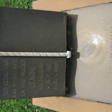 BRUIN Benomi, de nee DU PLESSIS 1912-1968