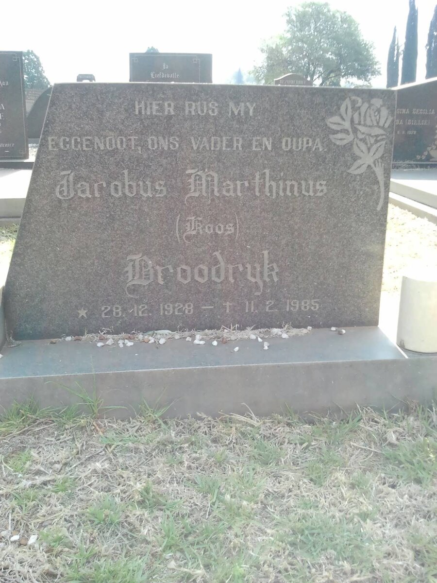 BROODRYK Jacobus Marthinus 1928-1985
