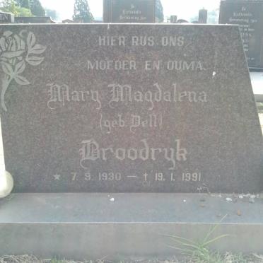 BROODRYK Mary Magdalena nee DELL 1930-1991