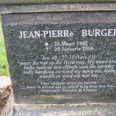 BURGER Jean-Pierré 1982-2006