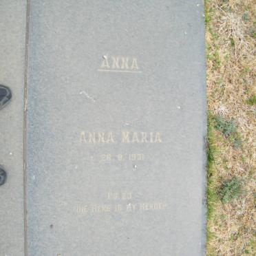 BURGER Anna Maria 1931-