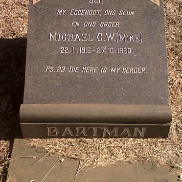 BARTMAN Michael C.W. 1916-1960