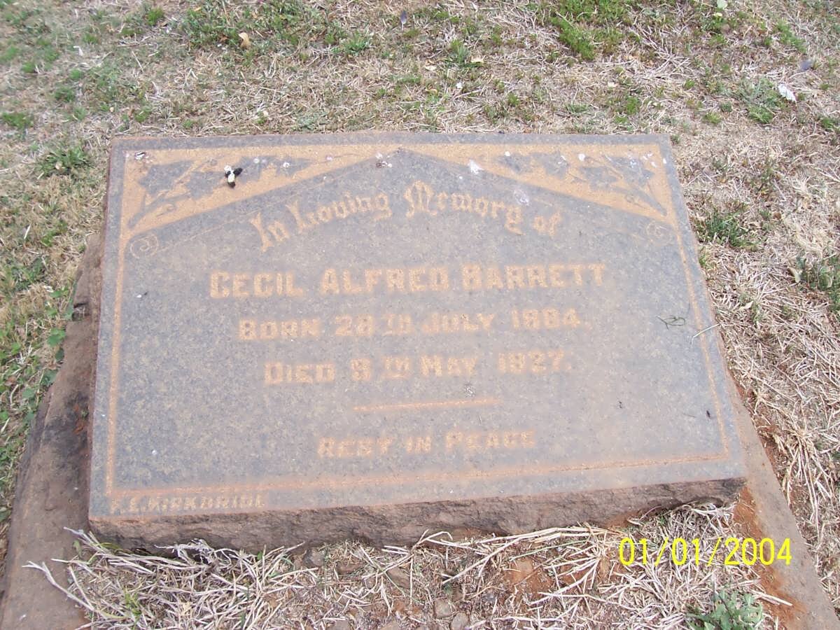 BARRETT Cecil Alfred 1884-1927