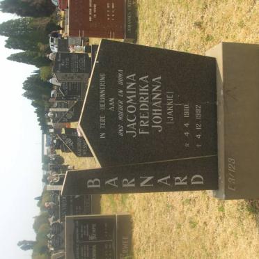 BARNARD Jacomina Fredrika Johanna 1900-1992