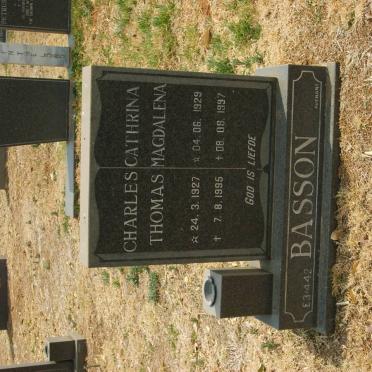 BASSON Charles Thomas 1927-1995 &amp; Cathrina Magdalena 1929-1997