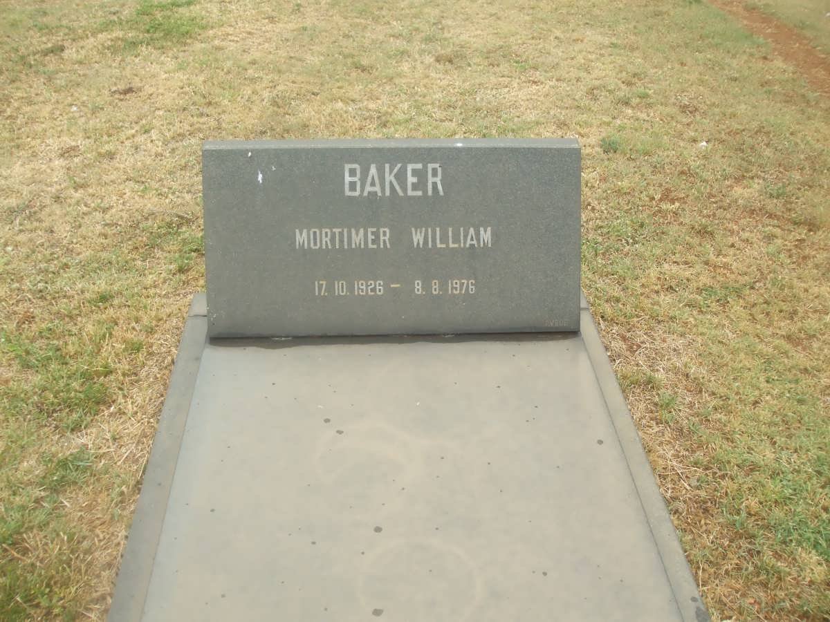 BAKER Mortimer William 1926-1976