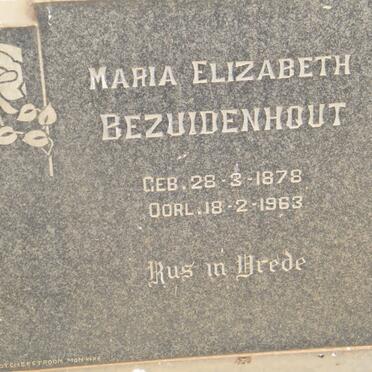 BEZUIDENHOUT Maria Elizabeth 1878-1963