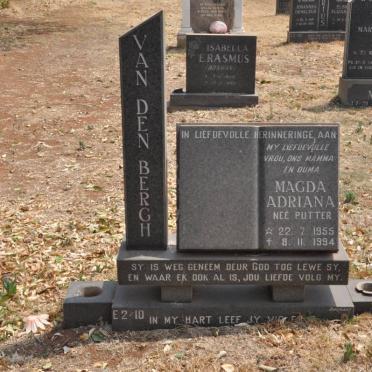 BERGH Magda Adriana, van den nee PUTTER 1955-1994