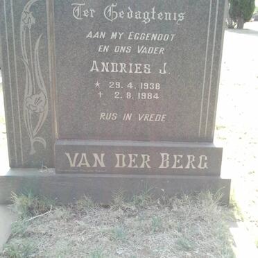 BERG Andries J., van der 1938-1984