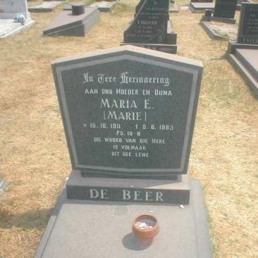 BEER Maria E., de 1911-1985