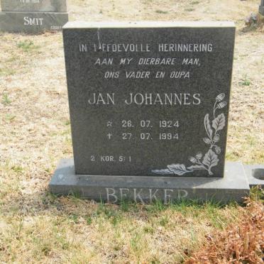 BEKKER Jan Johannes 1924-1994