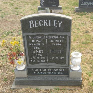 BECKLEY Henry 1931-1999 &amp; Hettie 1933-