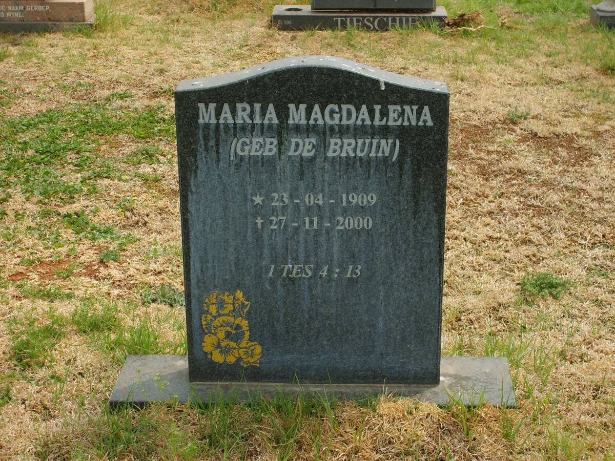BEUKES Maria Magdalena nee DE BRUIN 1909-2000