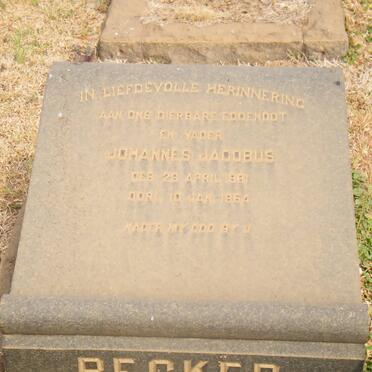 BECKER Johannes Jacobus 1881-1954