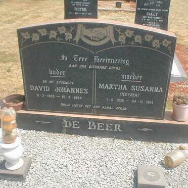 BEER David Johannes, de 1905-1964 &amp; Martha Susanna KEYZER  1905-1984