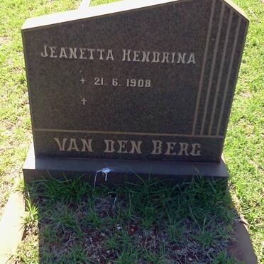 BERG Jeanetta Hendrina, van den 1908-