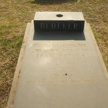 BEDEKER Izak Petrus 19??-1984