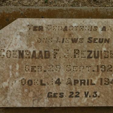 BEZUIDENHOUT Coenraad F.J. 1929-1943