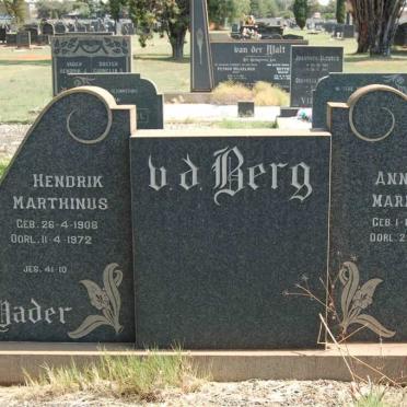 BERG Hendrik Marthinus, v d 1908-1972 &amp; Anna Maria 1904-1981