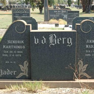 BERG Hendrik Marthinus, v d 1908-1972 &amp; Anna Maria 1904-1981