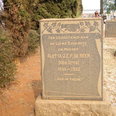 BEER Aletta J.E.P., de nee OTTO 1894-1953