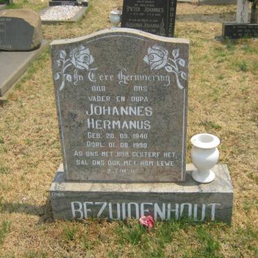 BEZUIDENHOUT Johannes Hermanus 1940-1990