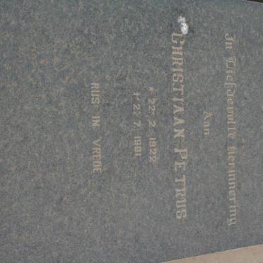 BEER Christiaan Petrus, de 1922-1991