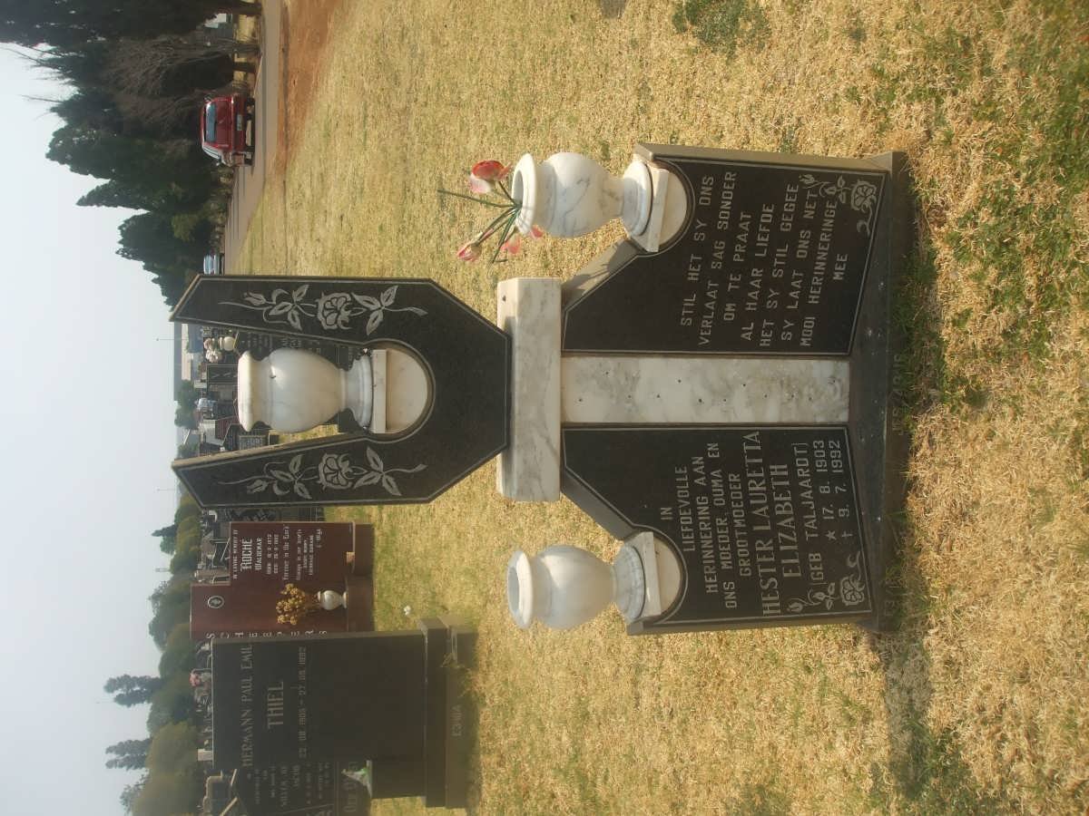 BEUKES Hester Lauretta Elizabeth nee TALJAARDT 1903-1992