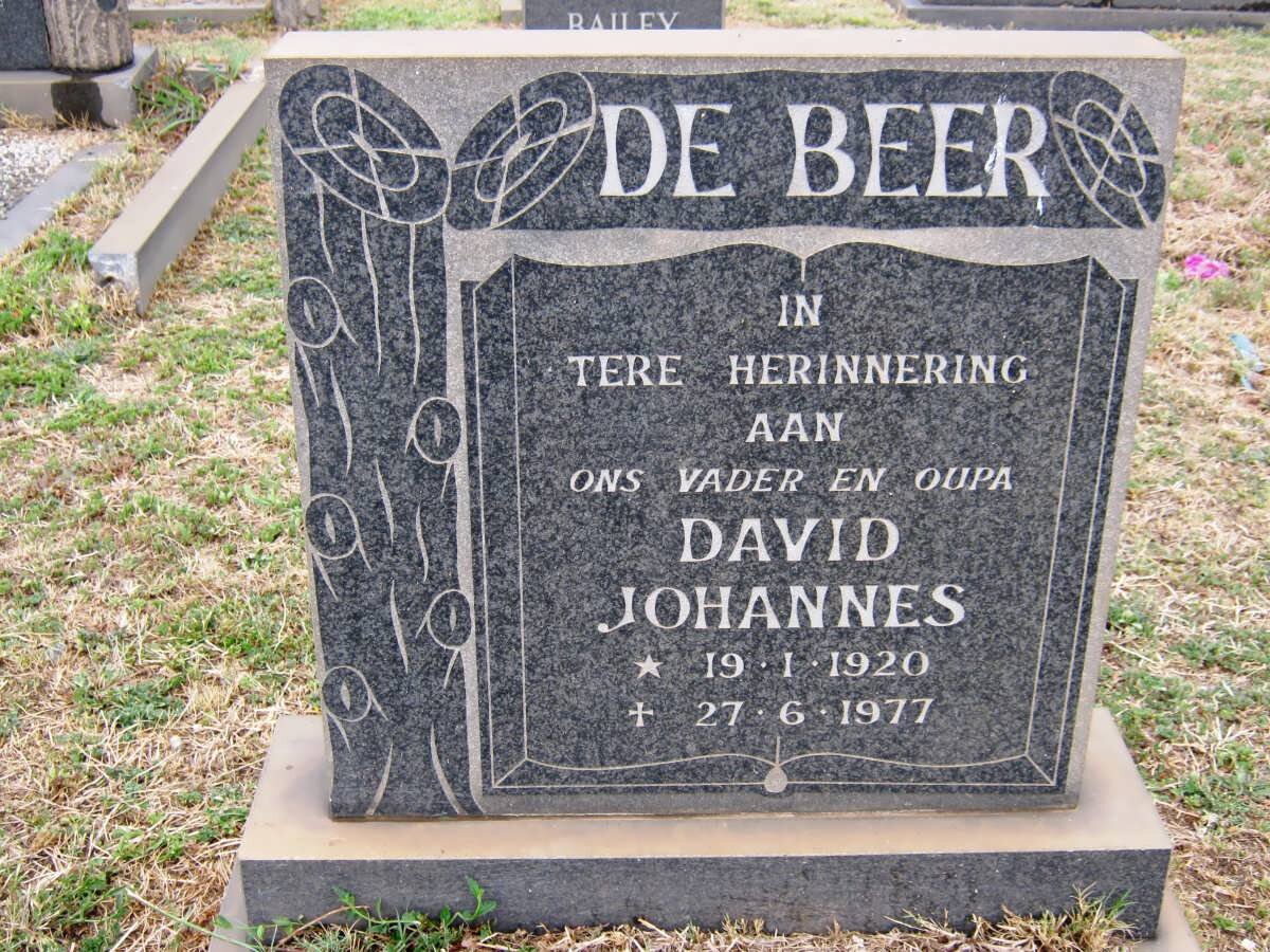 BEER David Johannes, de 1920-1977