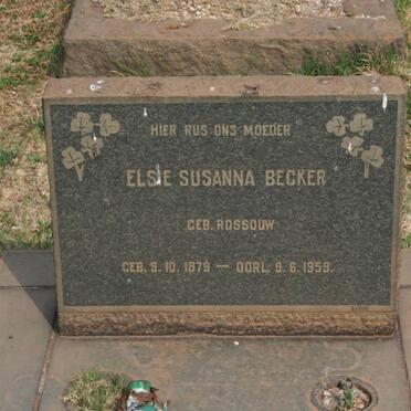 BECKER Elsie Susanna nee ROSSOUW 1879-1959