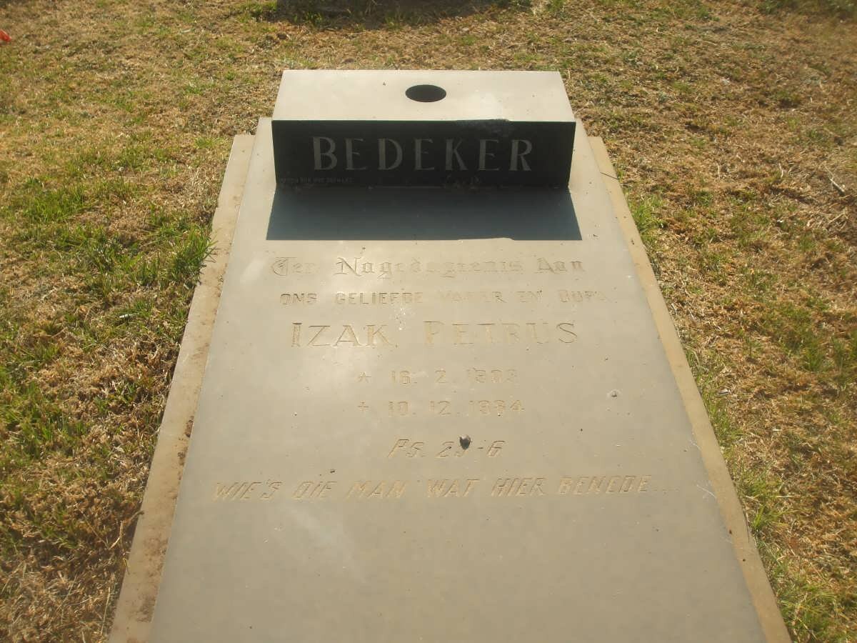 BEDEKER Izak Petrus 19??-1984