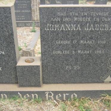 BERG Alwyn Petrus, van den 1914-1976 &amp; Johanna Jacoba A.G. 1916-1985