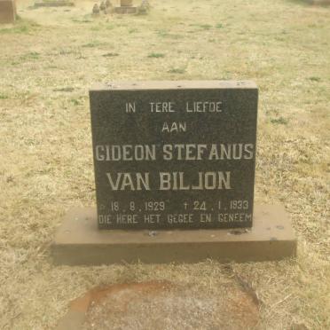 BILJON Gideon Stefanus, van 1929-1933