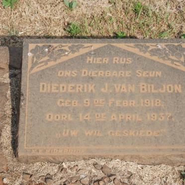 BILJON Diederik J., van 1918-1937