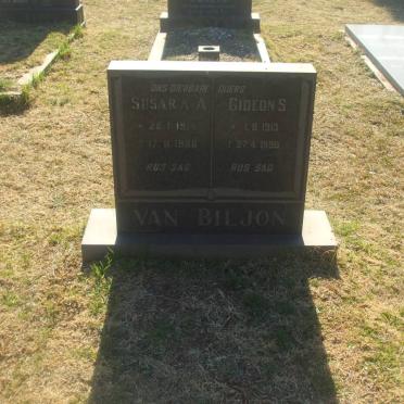 BILJON Gideon S., van 1913-1990 &amp; Susara A. 1914-1986