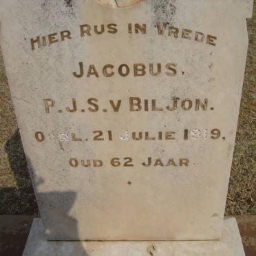 BILJON Jacobus P.J.S., v. -1919