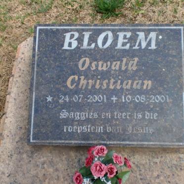 BLOEM Oswald Christiaan 2001-2001