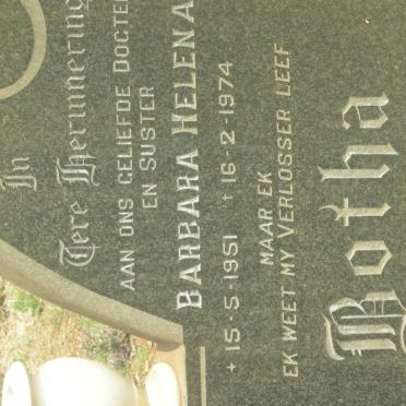 BOTHA Barbara Helena 1951-1974